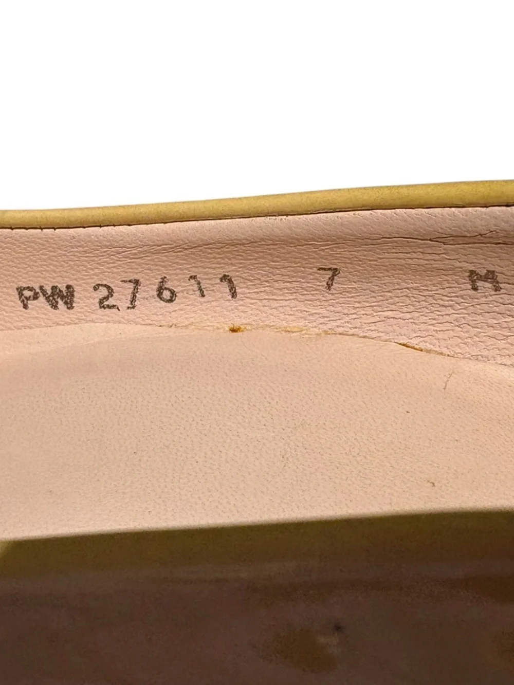 Stuart Weitzman Yellow Patent Leather Peep Toe Platform Pumps Size 7
